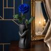 Abstract Shape 3D Couple Flower Vase Black Flower Holder Lovers Ornament Sculpture  Bedroom
