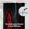 2pcs   Fashionable Curtains  print Gothic Archway Black and Red Machine Washable (without rod) Thermal Insulation   and Room