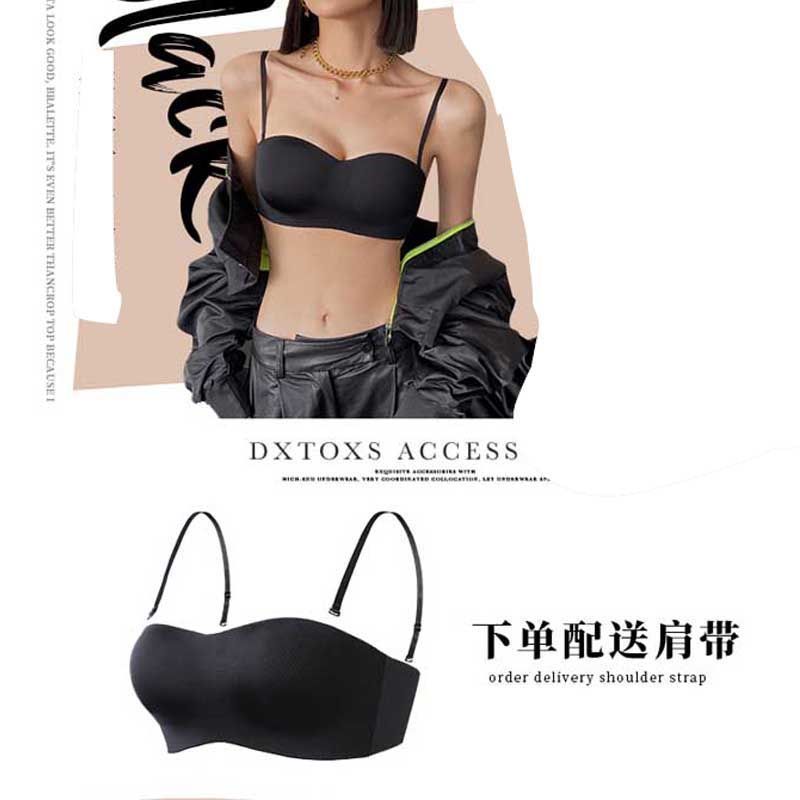 

Women Bandeau Bras Strapless Underwear Trackless Bras For Lady Sexy Brassiere 34/75AB