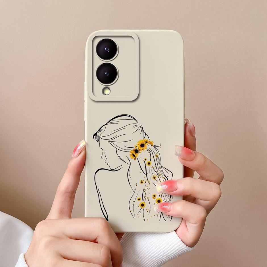 For VIVO Y17S 4G Phone Case Cute Sweet Girls Cartoons Matte Silicone Coque For VIVOY17S Y17s 4G High-quality New Design Funda