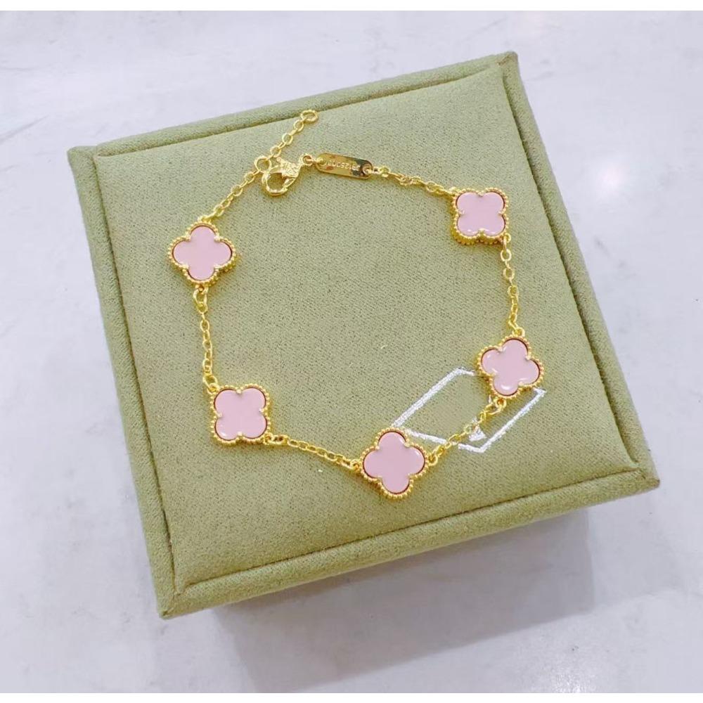 Neues Mini-Fünfblüten-Armband mit vierblättrigem Kleeblatt Schlichtes und modisches Nischenarmband