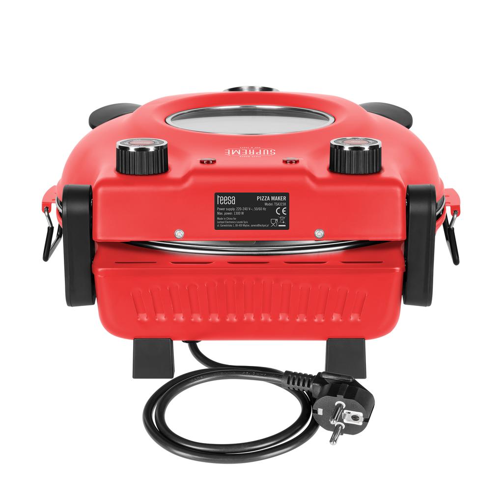 Teesa Supreme Pizza Oven + Window Shovel 405°C Stone 1200W Strong