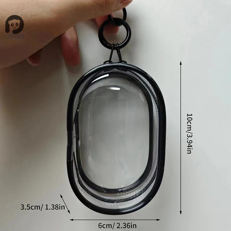 Cute Doll Bag Organization Dustproof Case Jewelry Organizer Plastic Transparent Storage Box Pouch Mystery Box With Keychain