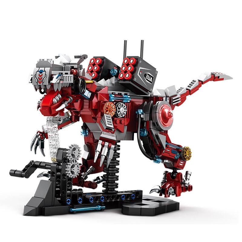 Electric Tyrannosaurus Rex Mechanical Dinosaur Building Blocks - Educational Toy for Boys