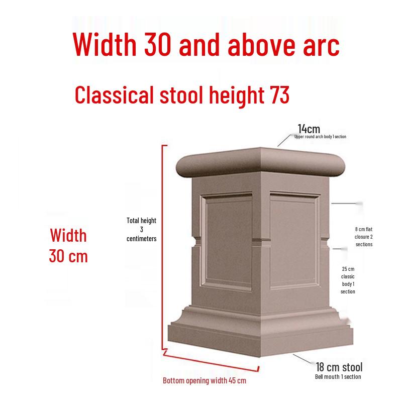 European Villa Courtyard Roman Column Base for Exterior Wall Decoration