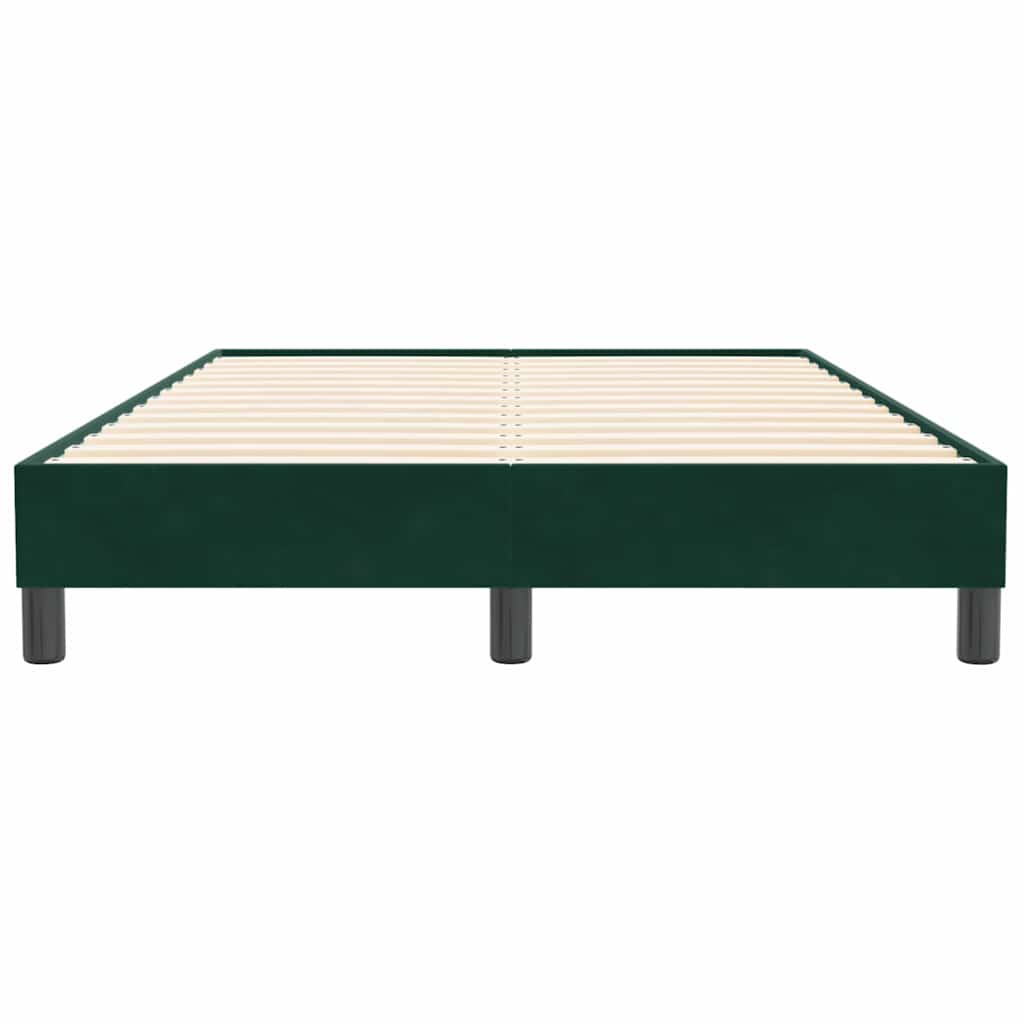 Łóżko Typu Box Spring Bez Materaca Ciemnozielone 120X210 Cm