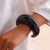 European & American Geometric Ins-Style Wide Face Acrylic Bangle - Colorful & Irregular Design
