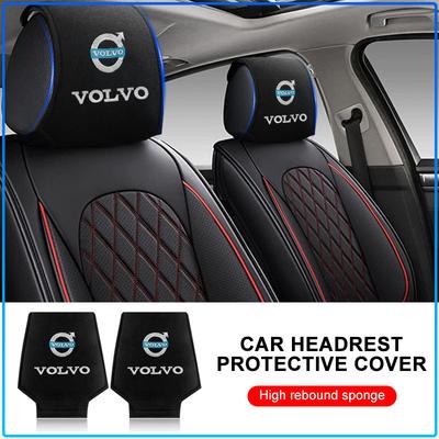 1/2pcs Car Accessories Seat Headrest Protective Covers For Rdesign XC90 S60 XC60 V70 S80 S40 V50 V40 V60 C30 S70