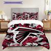 Atlanta Falcons Vzor Povlečení Sada prošívaných přikrývek Povlak na přikrývku Povlak na polštář Domácí dekorace Dárek k narozeninám (1 * povlak na peřinu + 2 * povlak na polštář, bez jádra)