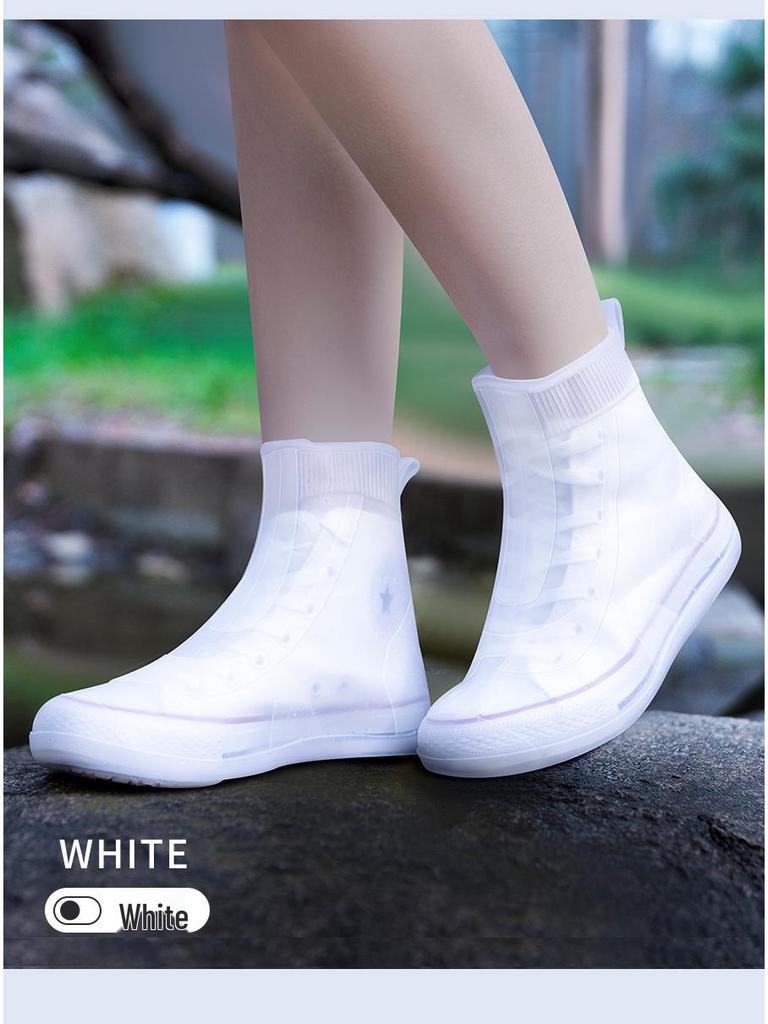 Unisex Waterproof Non-Slip Silicone Rain Boots - Durable, Thickened, and Wear-Resistant for Rainy Days