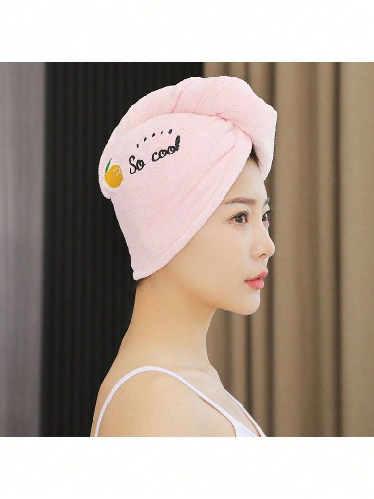 1pc Quickly Dry Hair Hat Towel Super Absorbent Soft Bathroom Women Head Towels Girls Cute Hair Towel Hair Dry Wrap Bonnets