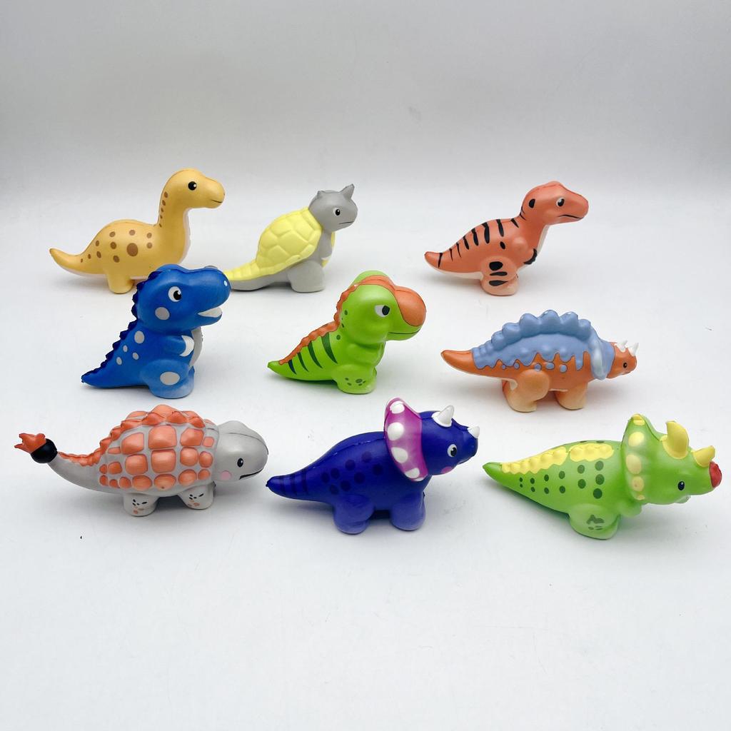 Triceratops Slow Rebound PU Squeeze Toy - Mini Hand Simulation Dinosaur