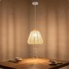 Rattan Pendant Lampshade Retro Design Woven Hanging Light Shade Rustic Elegance Fiber Lamp Cover for