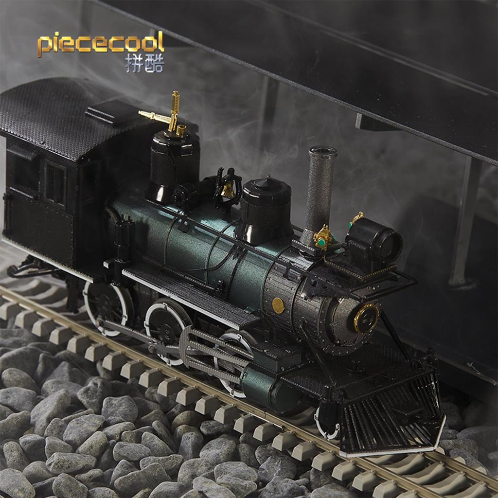 Piececool 3D Puzzle, Metal, MG-Type Steam Locomotive, Assembly Required, No Glue Required, 3-Star Difficulty, Intermediate/Adult, Collectible