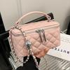 Xiaoxiang Fashion Temperament Portable Box Bag Premium Texture Rhombus Chain Crossbody Women's Bag