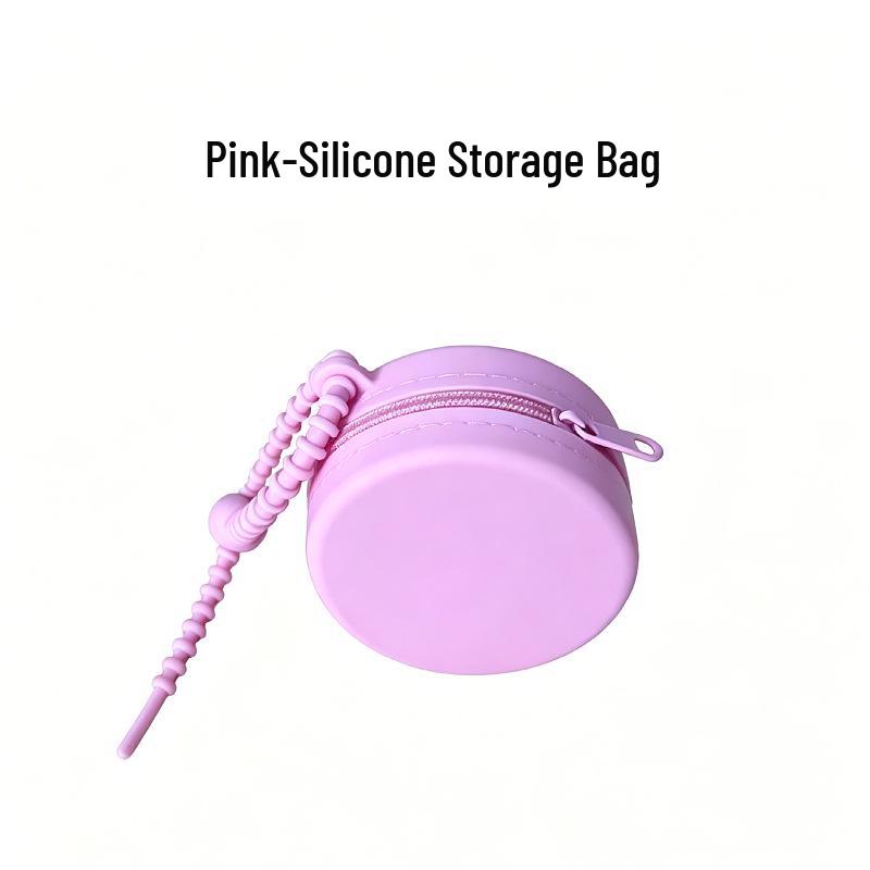 Silicone Macaron Zipper Coin and Cable Bag with Custom Logo In Various Styles