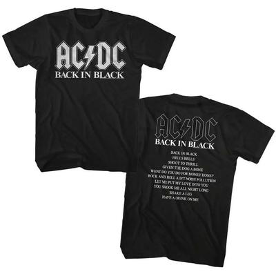 Ac/Dc Back In Black Album T Shirt