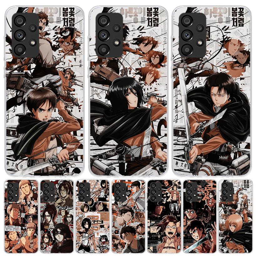 Attack Manga Case Phone Cover for Samsung Galaxy A17 A16 A15 A14 A13 A56 A55 A54 A53 A36 A35 A34 A33 A26 A25 A24 A23 A05S Galaxy