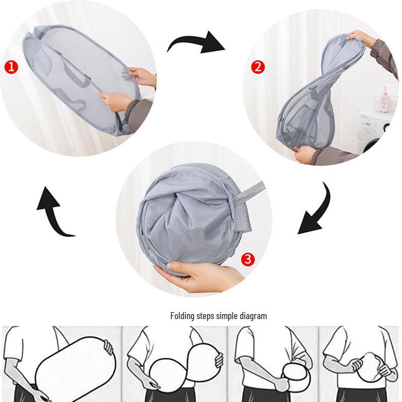 Folding Laundry Basket for Bathroom and Storage