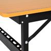 Banco da Lavoro Pieghevole per Garage da 100 cm, Tavolo da Artigianato Workstation in MDF, Struttura Robusta in Acciaio con Righello, Goniometro