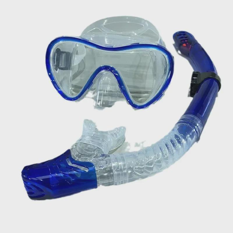 Full Dry Silicone Snorkel Set: Diving Mask, Snorkeling Goggles & Breathing Tube