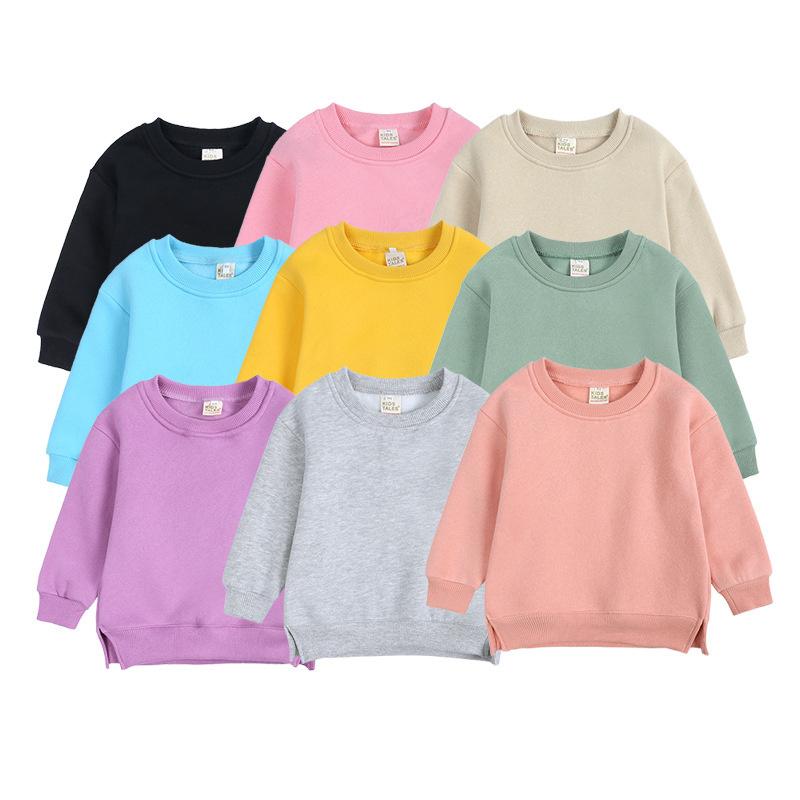 2026 Winter Autumn Hoodies Pullovers Kids Boys Girls Clothes Korean Baby Thicken Fleece Sweatshirt Children's Clothing 6M-7T