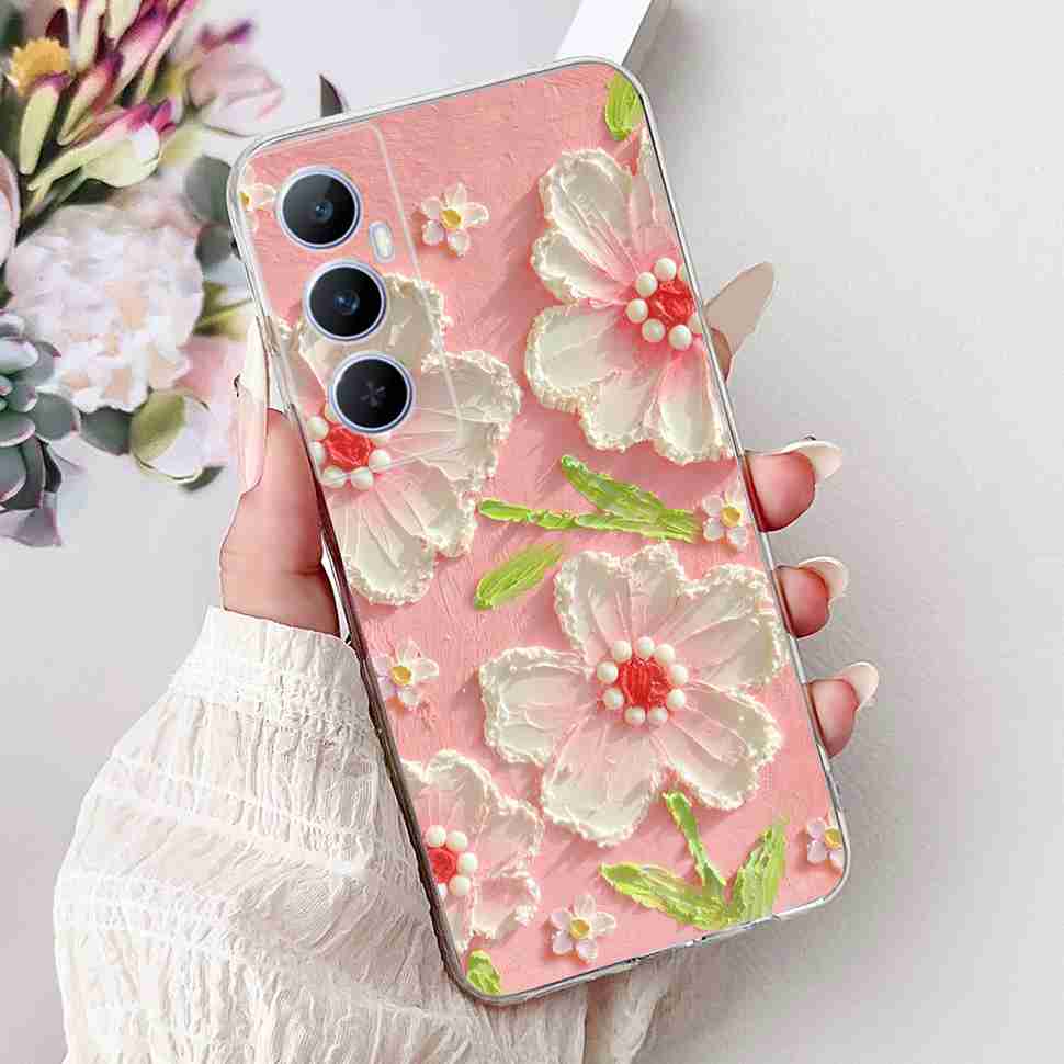 Für Realme C65 4G 2024 Hülle Weiche Silikon Bunte Schmetterling Hülle Für Realme C 65 C65 Fundas RMX3910 Vollständige Schutzhülle