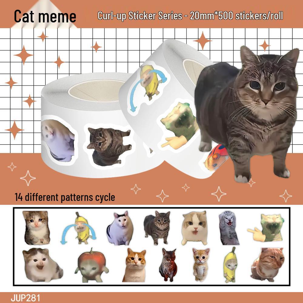 Cat Meme Sticker Tape: DIY Prank & Decoration for Journals, Phones, and Laptops
