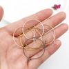 20-35mm Nine Character Earring Ring Ear Coil Iron Plated Round Wine Glass Earring Ring 100pcs/lot DIY Bead Earring Accessories