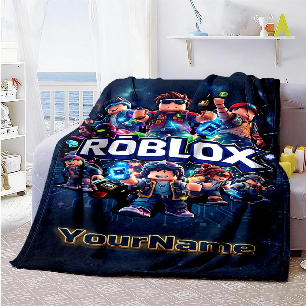 Roblox 306 Customize Your Name Blanket Lightweight Customizable Blanket Ultra-Soft for Bedding Couch Seaside Office Ideal for All Seasons