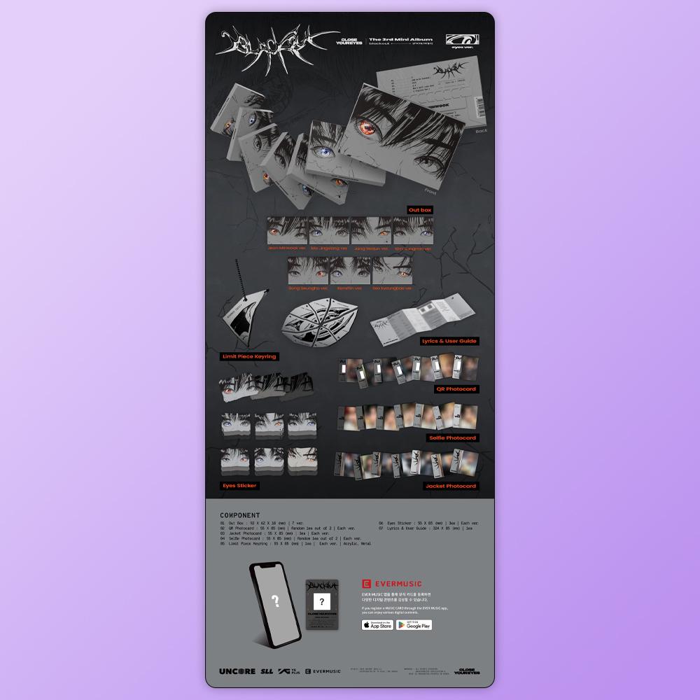 PRE-ORDER CLOSE YOUR EYES - 3rd Mini Album Blackout (eyes Ver.) (random)