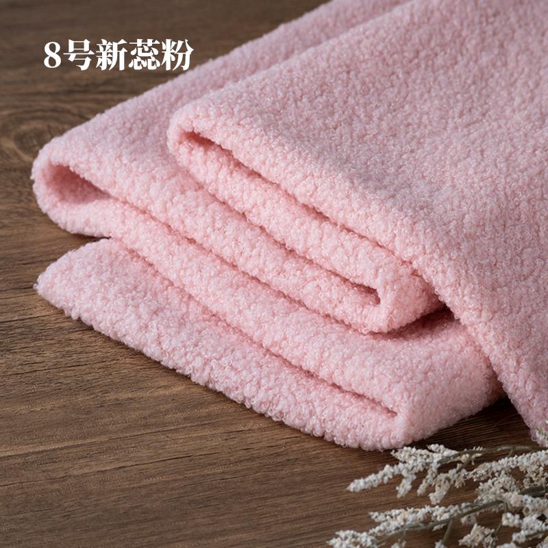 Teddy Plush Fabric Elasticity Soft By The Meter for Toys Pet Nest Cushion Handmade DIY Sewing Faux Lamb Fur Cloth Beige White