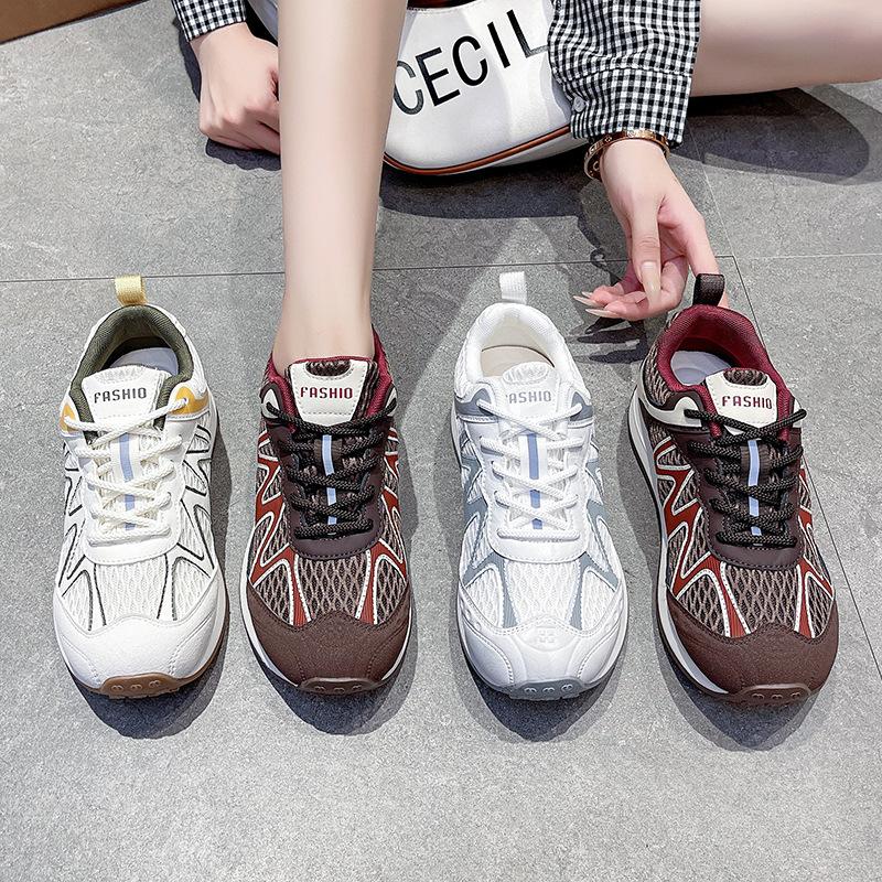 Leather Platform Forrest Gump Shoes Women's Autumn 2025 New Soft Sole Versatile Breathable Comfortable Casual Sports Running Shoes