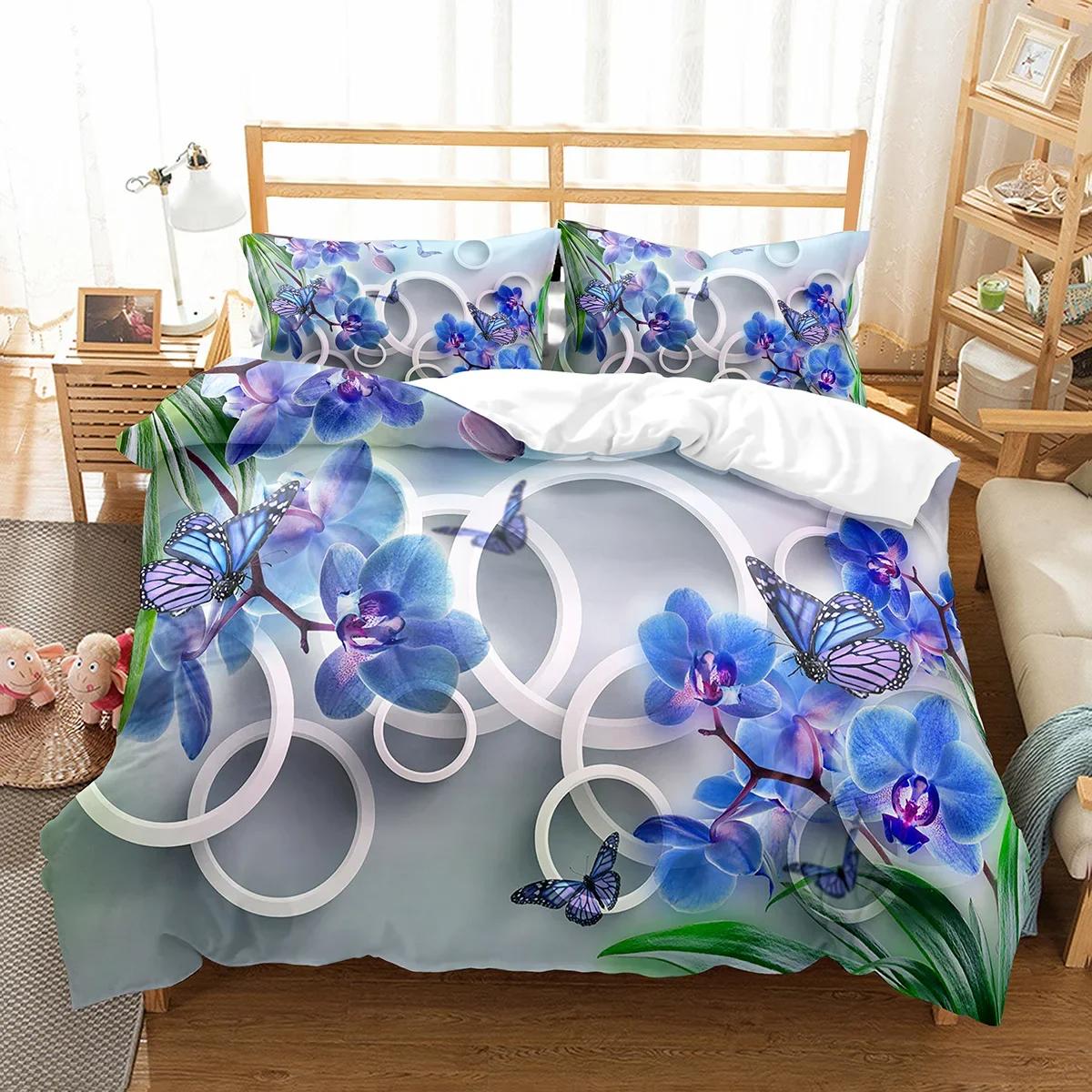 

Geometric Soft Duvet Cover Single Twin King Quen Sized Dimensions Floral Beding Set Microfiber Circle Warm Comforter Cover For Girl Ten Adult People 135*200cm Eu-Single