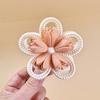 Women Hair Claw Double-Sided 3D Flower Design Strong Grip Hair Clip Anti-slip Design Back Head Hair Clip Hair Accessory