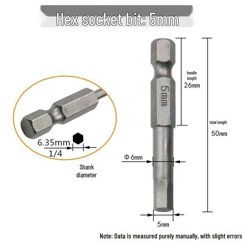 Sechskant Starke Magnetische S2 Schraubendreherbit für Handbohrmaschinen und Elektrische oder Pneumatische Schraubendreher