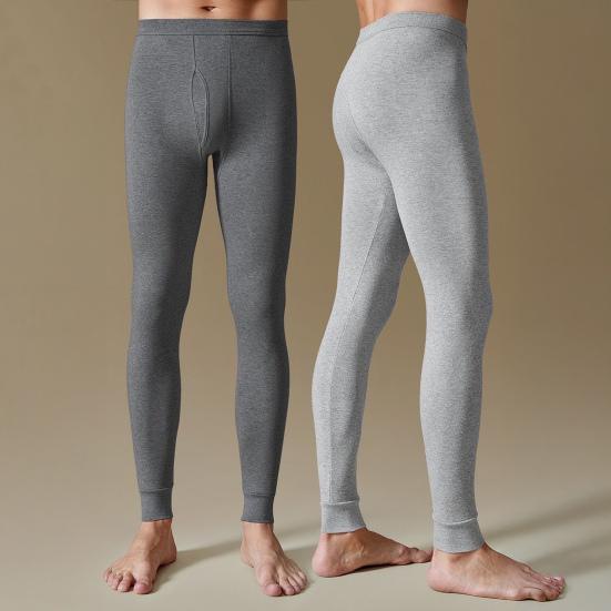 Men Long Johns Cotton Thermal Underwear Pants Autumn Winter Male Leggings Sleepwear Underpants for Base Layer Bottoms Daily Wear