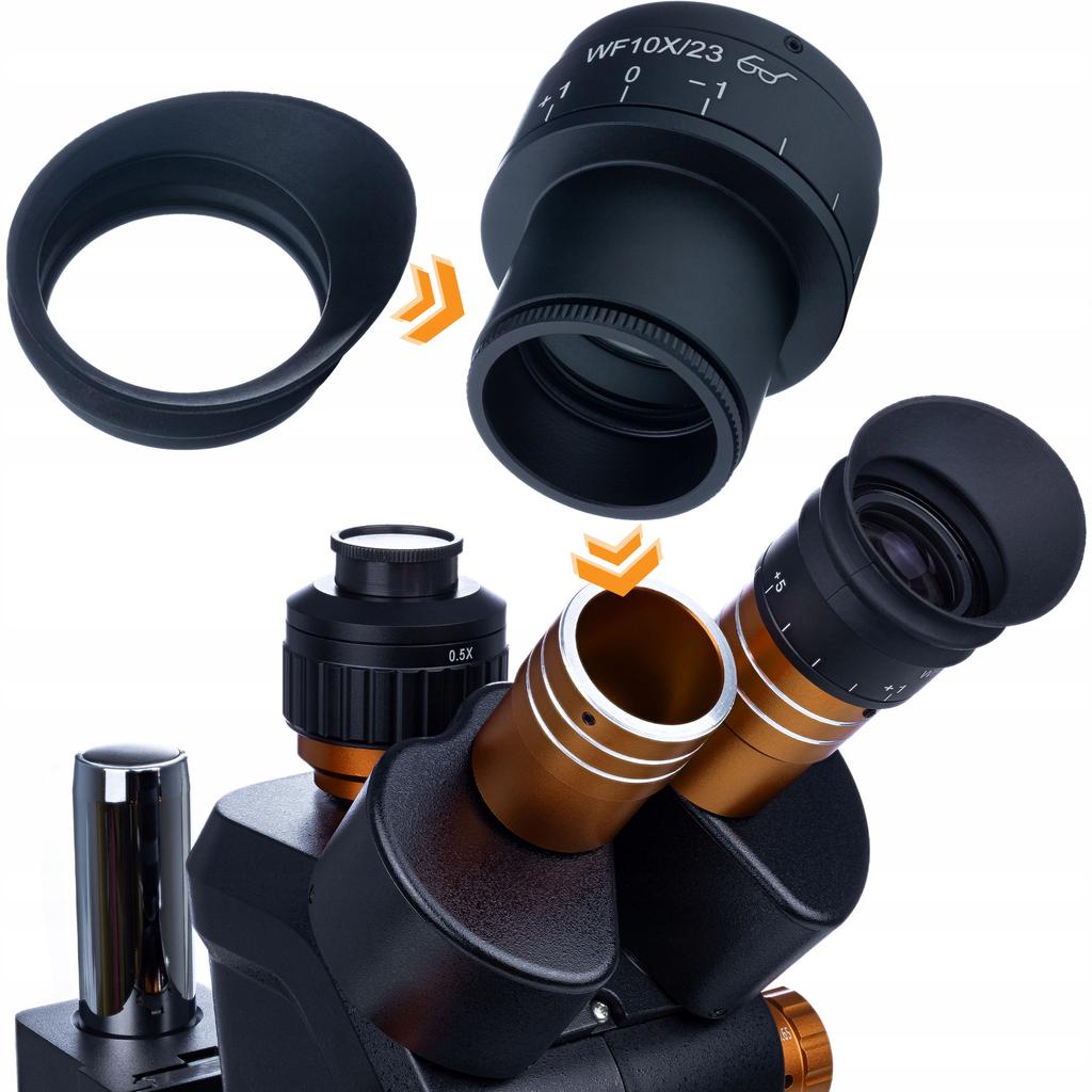 Rosfix Set Microscopio Haumea PRO Serie Nera con Fotocamera 4K – Zoom 6,5–58x | Illuminazione LED 144x | Per SMD, PCB, Educazione