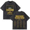 Noah Kahan The Great Divide Tour 2026 Graphics Vintage Gewassen T-shirt Heren Dames Mode T-shirts Los Katoen Vintage T-shirts