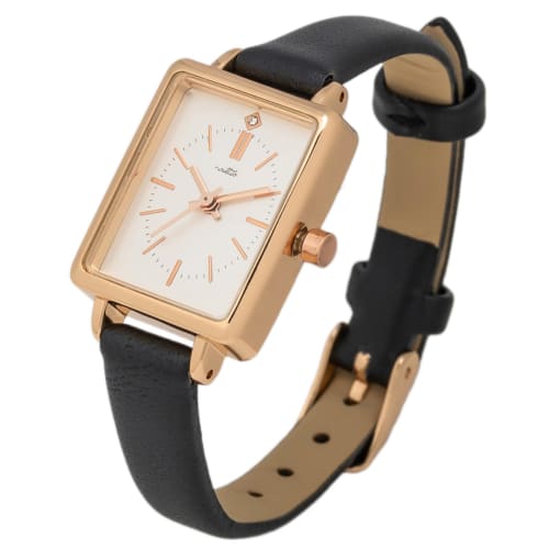 

Fieldwork Women s Analog Watch with Leather Strap, Black, GY075-4