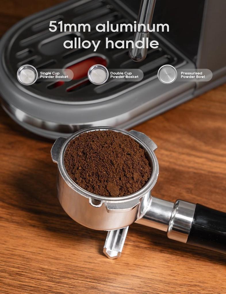 HiBREW 20Bar Multifunctional Semi Automatic Espresso Coffee Machine Temperature Adjustable Cold/Hot Super Slim Coffee Maker Cappuccino H10B