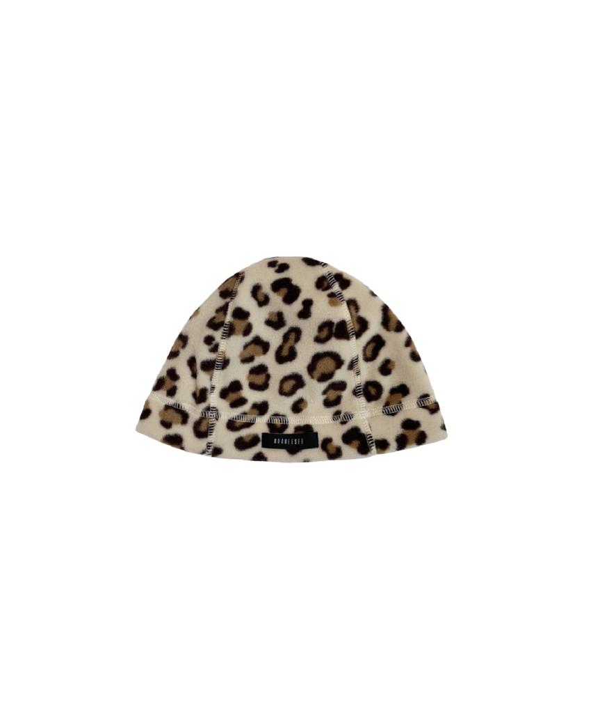 KOOKEESEE Polar Fleece Beanie_Leopard Cream