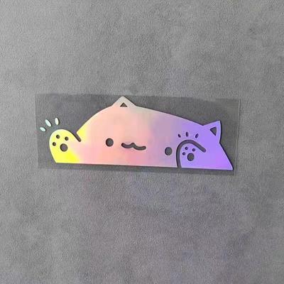 Pegatinas creativas de gatos para el coche: Diseños de gatitos juguetones para decorar ventanas y cubrir arañazos