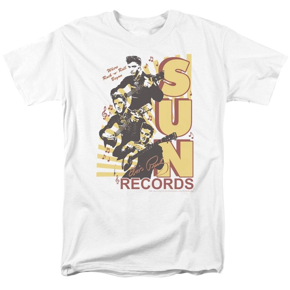 Sun Records - Tri Elvis - Unisex Short Sleeve Children s T-shirt - White 130