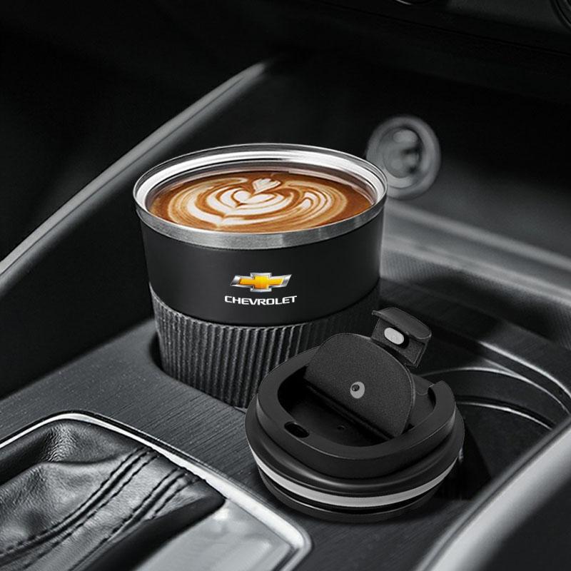 1 Stück Auto-Thermoskannen Kaffeetasse Reise Tragbar Isolierte Flaschen Für Chevrolet Spark Silverado Trailblazer Cruze Captiva Lacetti