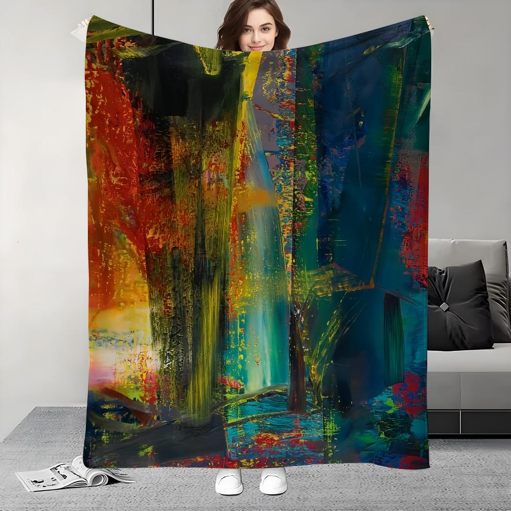 Art G-Gerhard Richter Blanket Design Lightweight  For Dorms, Naps, Living Room, Office,Sofa,All-Season 30x40in