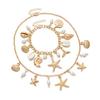 Wind Starfish Conch Pearl Set, Vintage Gold Layered Necklace, Bohemian Style Accessories