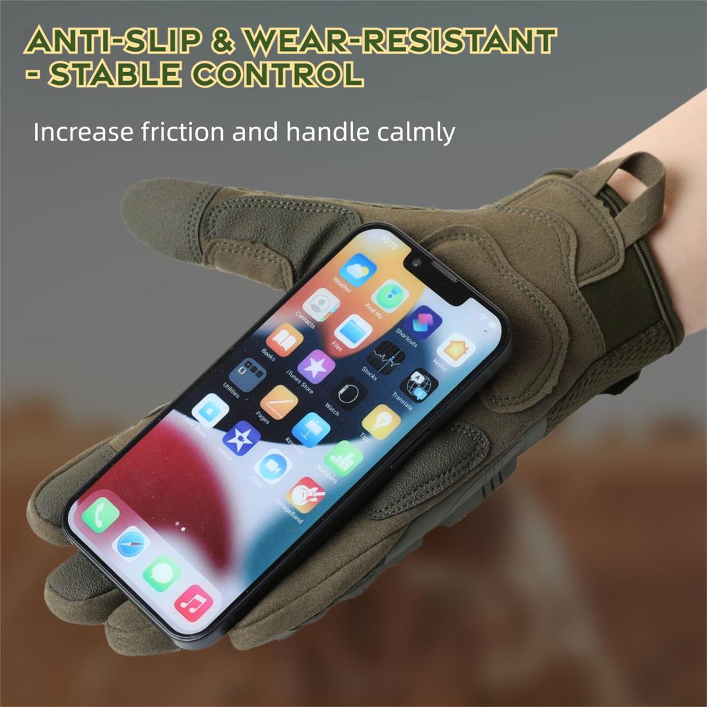 YANBIGUO Tactical Gloves Wear Resistant for Off-Road Motorcycle Cycling Climbing, Ideal Off-Road Motocross Gift for Riders
