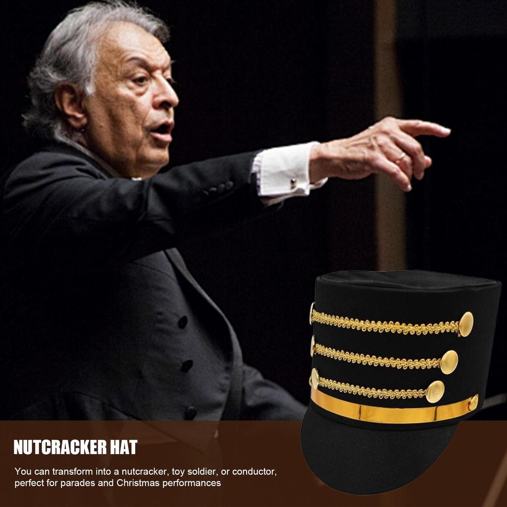 Toy Soldier Hat Nutcracker Accessory Top Hat Toy Soldier Cosplay Accessory for Stage Performance Christmas Dress Up Party