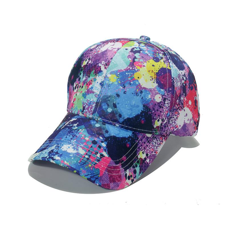 New Spring And Summer Casual Sun Hat Trend Hip Hop Color Graffiti Painted Men'S And Women'S Adjustable Baseball Hats Gorras